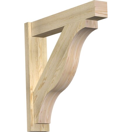 Ekena Millwork Funston Block Rough Sawn Outlooker, Douglas Fir, 6"W x 30"D x 30"H OUT06X30X30FST05RDF